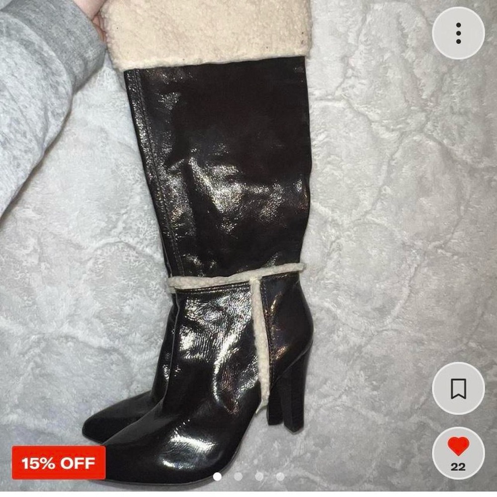 Nine West Brown Sherpa Lined Boots
